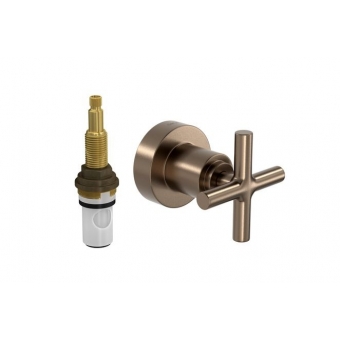 Acabamento para Registro de Pressão Duna Cl 1/2 e 3/4 C/Macanismo 1/2 Vol - Corten -Deca#SIM#