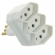Plugue Adaptador 3 Saidas Padrão Brasileiro 2P 10A - Fame#SIMONLEX#