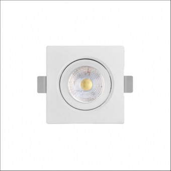 Led Spot Embutir Quadrado 5w 3000k Bivolt Branco kit C/5 Unid -G-Light#SIMONLEX#