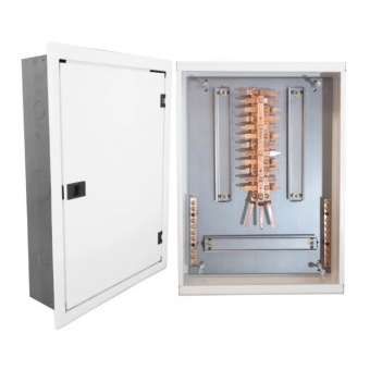 Quadro de Distribuição Acetinado de Chapa Embutir Din P/24 Disjun C/Barr 100A -Andaluz#SIMONLEX#