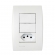 Interruptor 2s Simples + 1 Tomada 2p+T 10a Ilus - Soprano#SIMONLEX#