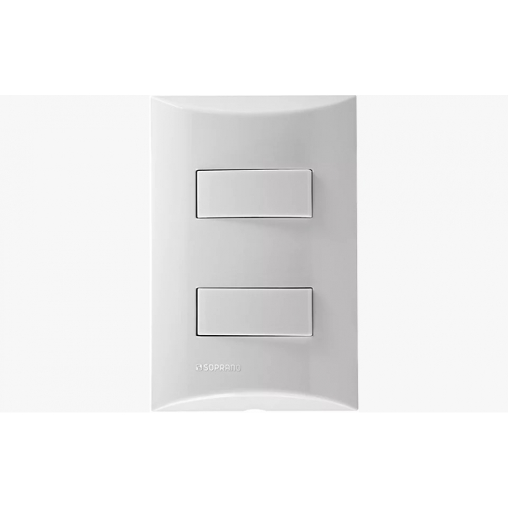 Brava interruptor 2S Simples 10A - Soprano#SIMONLEX#