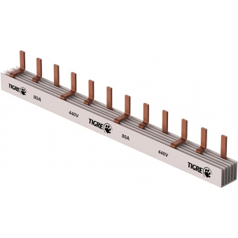 Barramento Din Trifásico 04 Disjuntores 80A 440V - Tigre#SIMONLEX#