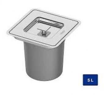 Lixeira Inox Embutida Quadrada Clean Square 5L - Tramontina#SIM#