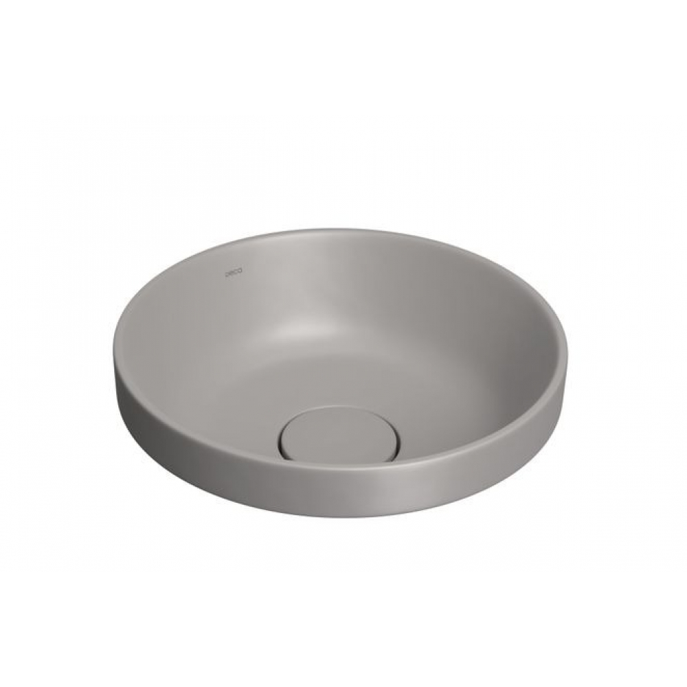 Cuba De Sobrepor Redonda 30cm Cinza Antracite - Deca#SIM#