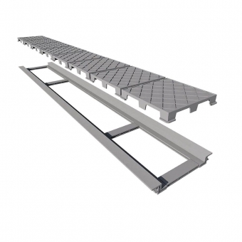Ralo Linear 130cm Infinity Plus Pvc Tp Oculta - Elleve