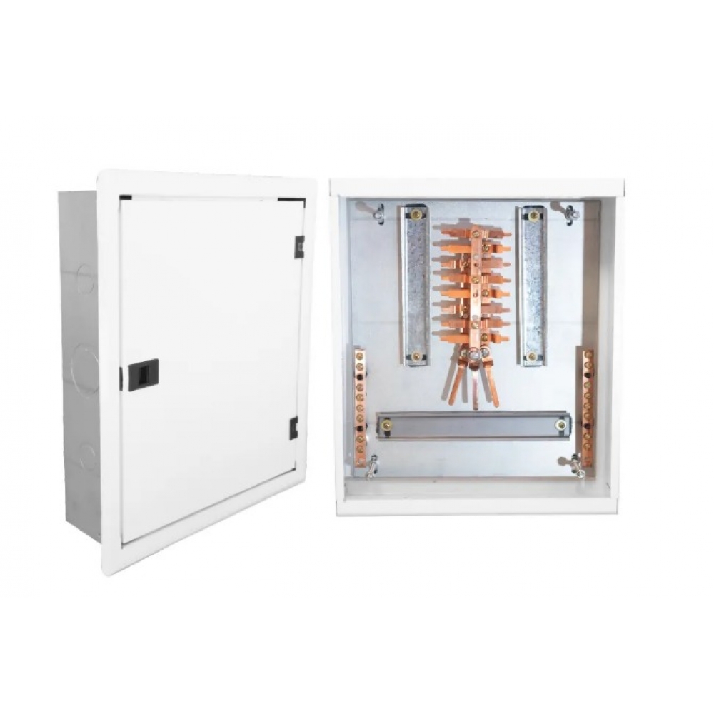 Quadro de Distribuição Acetinado de Chapa Embutir Din P/ 16 Disjun C/ Barr 100A - Andaluz#SIMONLEX#