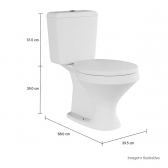Bacia + Caixa Acoplada Kit Completo Ravena - Branco - Deca#SIM#