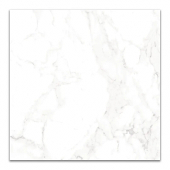 Porcelanato Esmaltado Carrara 80 X 80 Acetinado - Caixa com 1,92 m2- Ceusa#SIM#