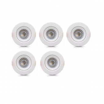 Kit Led Spot Emb Red 4w 3000k Biv Branco C/5unid - Pop#SIMONLEX#