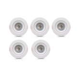 Kit Led Spot Emb Red 4w 3000k Biv Branco C/5unid - Pop#SIMONLEX#