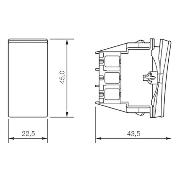 Interruptor Paralelo 10A 250v Borne Automático 1m Pial Plus - Cinza#SIMONLEX#