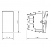 Interruptor Paralelo 10A 250v Borne Automático 1m Pial Plus - Cinza#SIMONLEX#