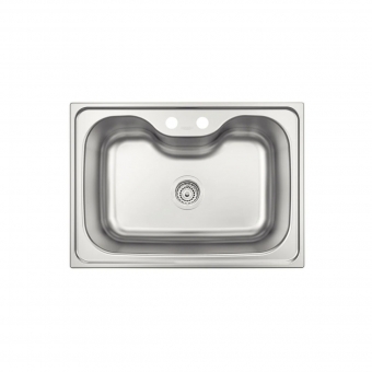 Cuba Sobrepor Inox Morgana 69X49X20,3cm 60FX Acetinado c/ Valvula - Tramontina#SIM#
