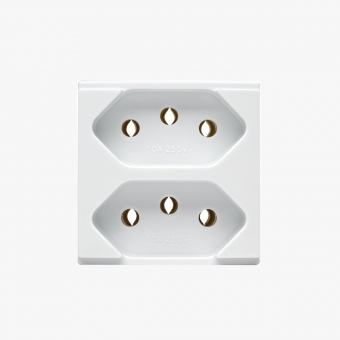 Brava Modulo Tomada Duplex 2p+T 20a - Soprano#SIMONLEX#