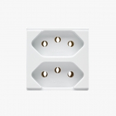 Brava Modulo Tomada Duplex 2p+T 20a - Soprano#SIMONLEX#