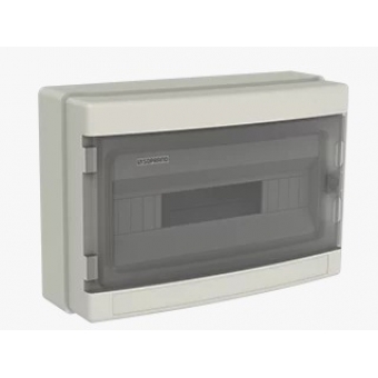 Quadro de Distribuição de Pvc Sobrepor Branco 18 Disjuntores Din S/Barr IP65 -Soprano#SIMONLEX#