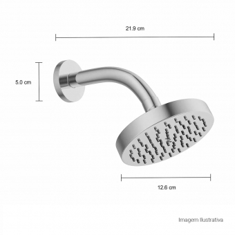 Chuveiro de Parede com Tubo Flex Cromado - Deca#SIM#