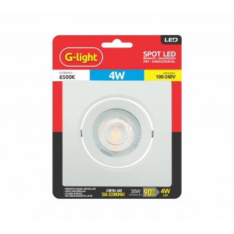 Spot LED Quadrado 4W 6500K Branco AUTOVOLT – Pop - G-Light#SIMONLEX#