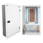 Quadro de Distribuição Acetinado de Chapa Embutir Din P/34 Disjun C/Barr 150A -Andaluz#SIMONLEX#