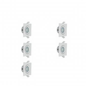 Kit Led Spot Emb Quad 4w 3000k Biv Branco C/5 Unid- Pop