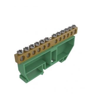 Barramento Terra Verde C/12 Bornes - Soprano#SIMONLEX#