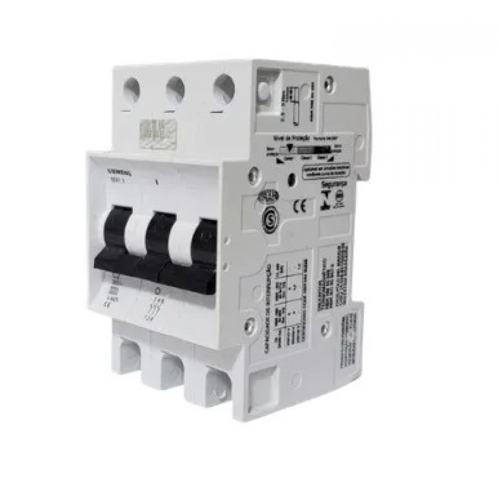 Disjuntor Din C Tripolar 10A 5SX1 - Siemens#SIMONLEX#