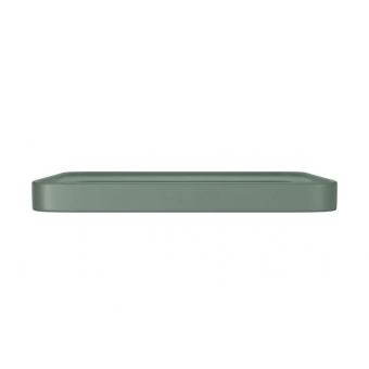Cuba De Sobrepor Quadrada Com Deck 40cm Slim - Sálvia - Deca#SIM#