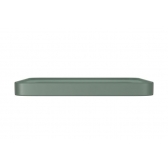 Cuba De Sobrepor Quadrada Com Deck 40cm Slim - Sálvia - Deca#SIM#