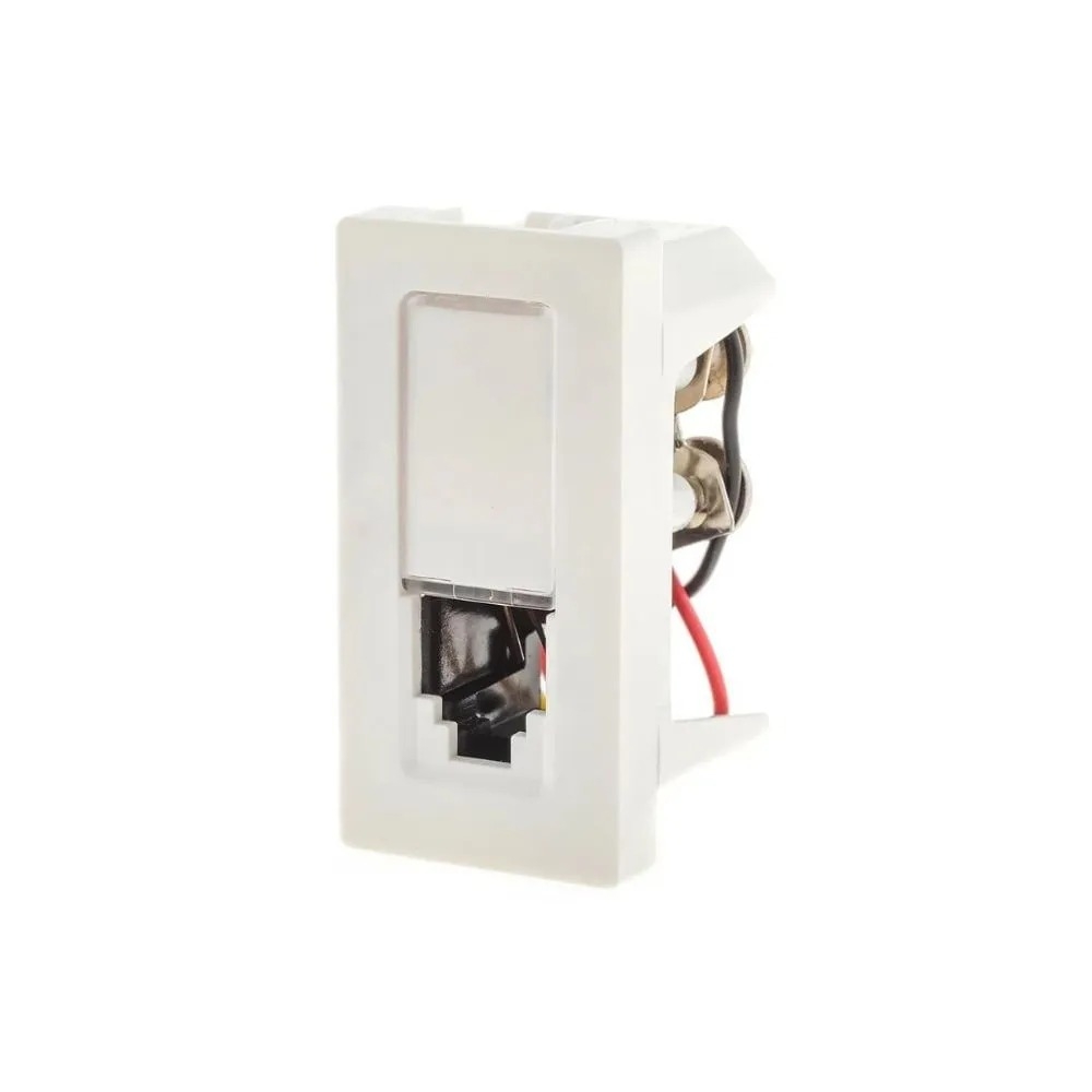Módulo Tomada RJ11 4 Fios Branco - Pial plus+#SIMONLEX#