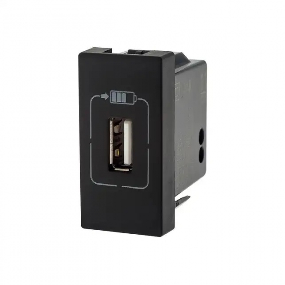 Tomada USB 1,1A Sem Placa Pial Plus - Preto#SIMONLEX#