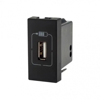 Tomada USB 1,1A Sem Placa Pial Plus - Preto#SIMONLEX#