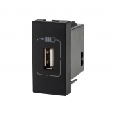 Tomada USB 1,1A Sem Placa Pial Plus - Preto#SIMONLEX#