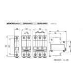 Disjuntor Unipolar 20A Din C Shb Gii 3kA - Soprano#SIMONLEX#