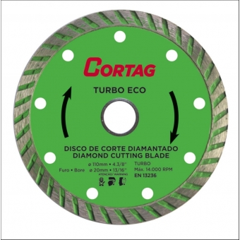 Disco Diamantado Turbo 110mm X 20mm Eco - Cortag