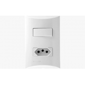 Brava Interruptor 1S Simples + Tomada 2P+T 10A - Soprano#SIMONLEX#