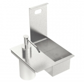 Porta Esponja com Tampa e Dosador de Sabão Líquido em Aço Inox TRAMONTINA#SIM#