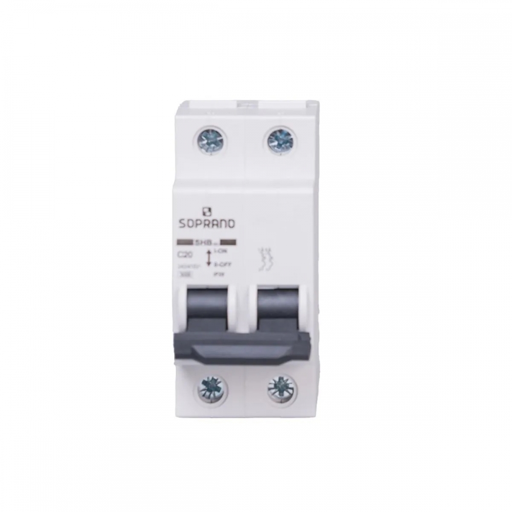 Disjuntor Bipolar 20A Din C Shb Gii 3kA - Soprano#SIMONLEX#
