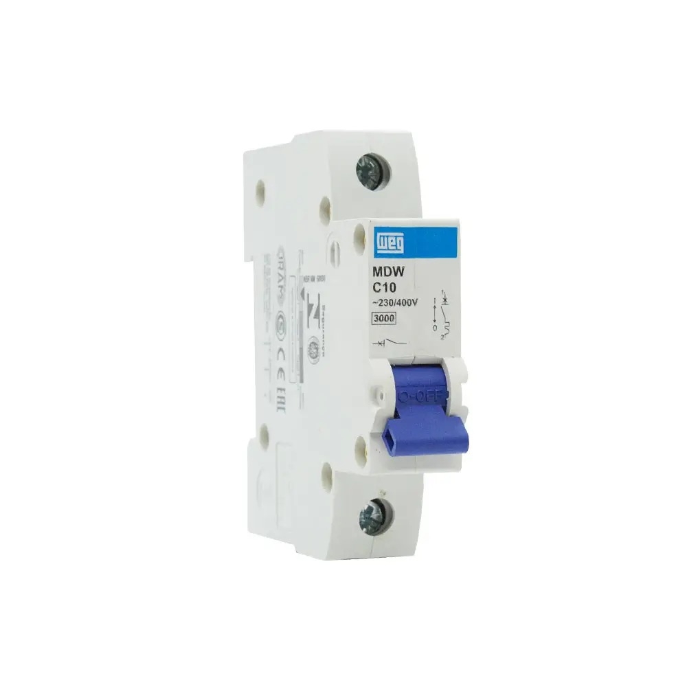 Disjuntor Unipolar Din 10A C Mdw 3kA - Weg#SIMONLEX#