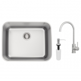 Cuba Emb Inox Dora Retang Aceti 50x40x20 R6 Kit C/ Monocomando E Dosador - Tramontina