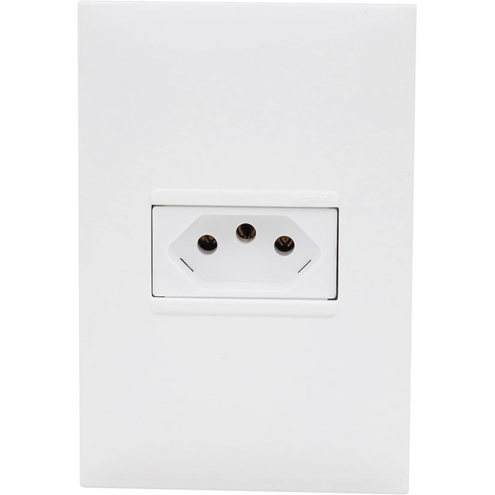 Conjunto Tomada 2P+T 10A Branco - Pial+ Plus#SIMONLEX#