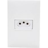 Conjunto Tomada 2P+T 10A Branco - Pial+ Plus#SIMONLEX#