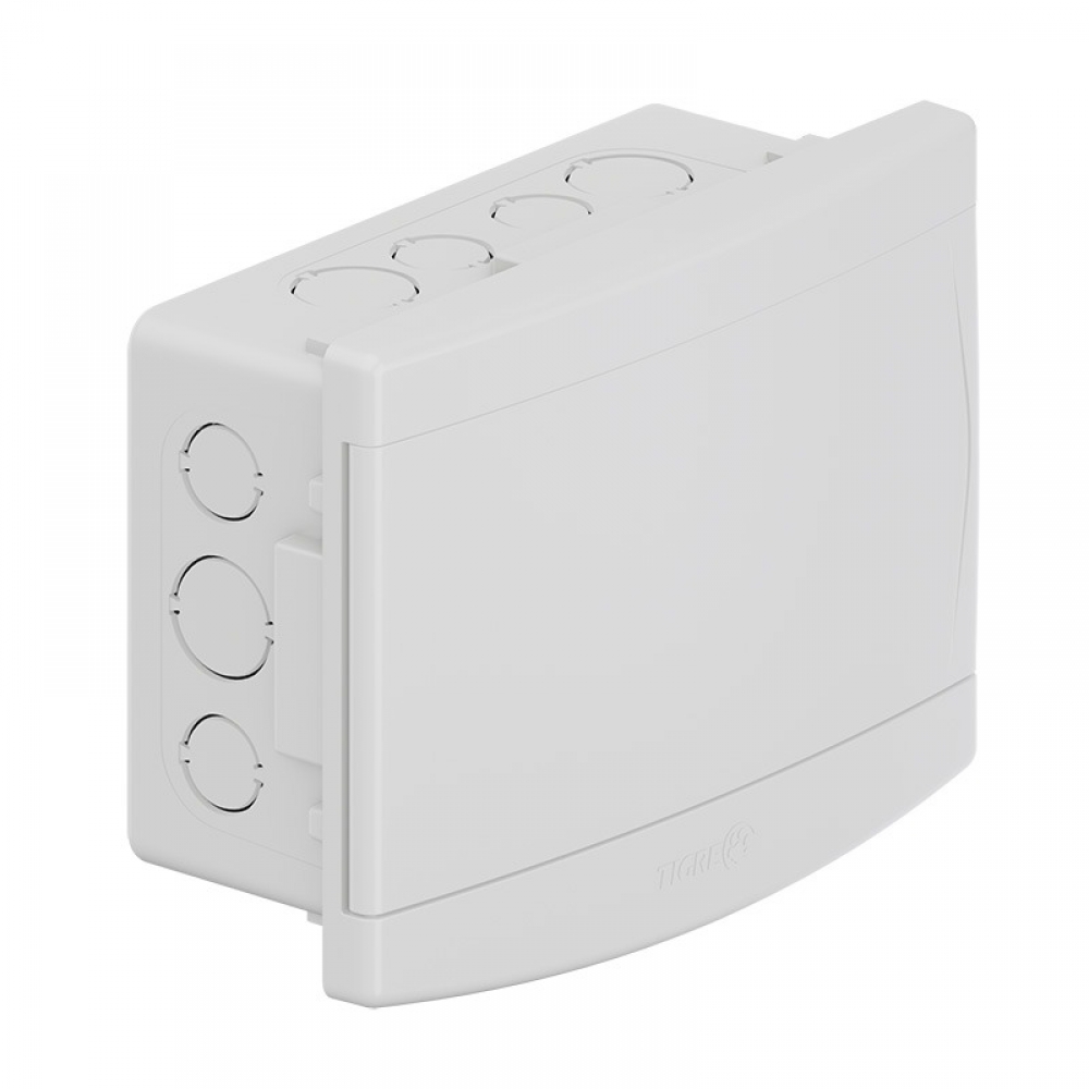 Quadro de Distribuição de Pvc Embutir Branco 6/8 Disjuntores Com Barramento - Tigre#SIMONLEX#