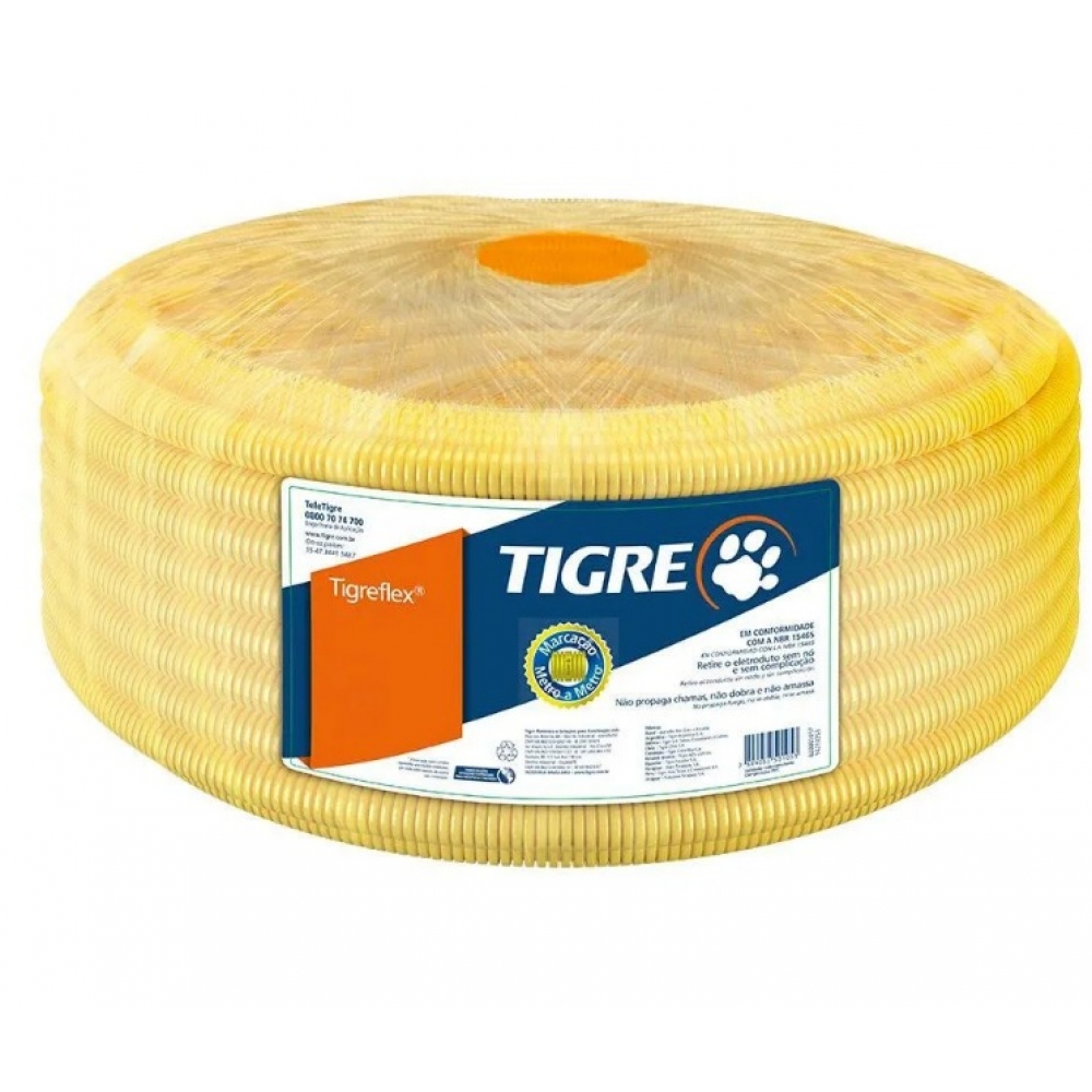 Conduite 20mm Amarelo - Rolo c/25mt - Tigre#SIMONLEX#