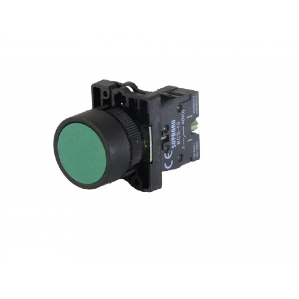 Botão Pulsador Verde C/Bloco - Soprano#SIMONLEX#