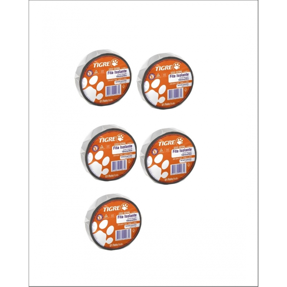 Kit Fita Isolante Uso Geral 20 metros C/5Unid- Tigre#SIMONLEX#