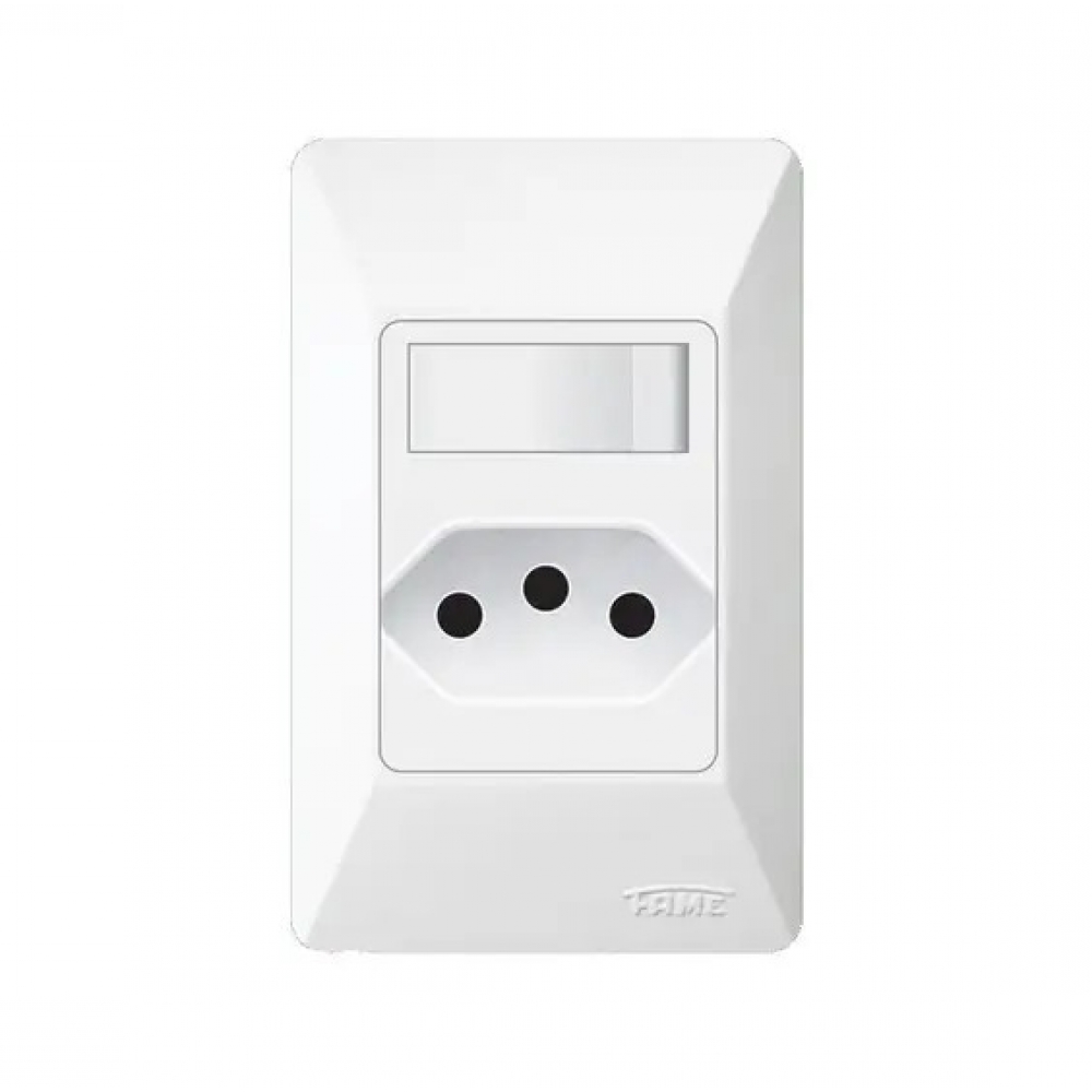 Fame SX Interruptor SIMP C/ Tomada 2P+T 10A Padrão Brasil#SIMONLEX#
