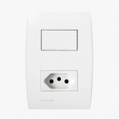 Interruptor 1s Paralelo + 1 Tomada 2p+T 20a Ilus - Soprano#SIMONLEX#