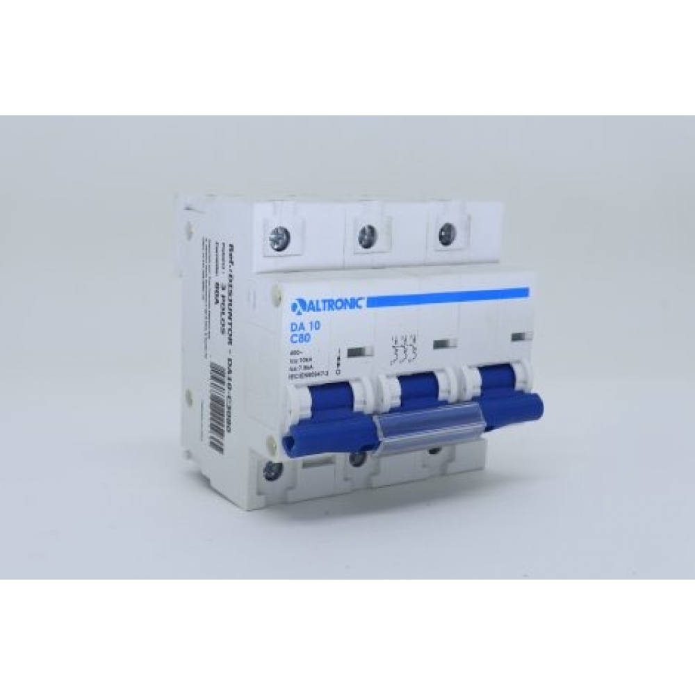 Disjuntor Tripolar Din C 80A 10kA - Tron#SIMONLEX#