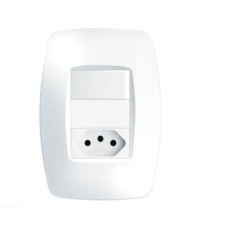 Interruptor 2S Simples + Tomada 2P +T 10A - Fame#SIMONLEX#